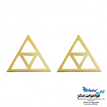 Gold Earrings - Geometric Design-SE0379